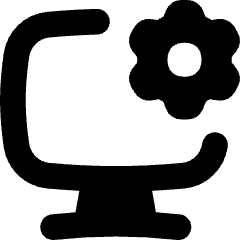 Desktop Setting Gear Icon from Flex Solid Set