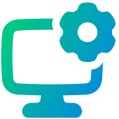 Desktop Setting Icon from Plump Gradient Set