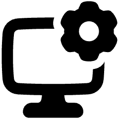 Desktop Setting Icon from Plump Solid Set