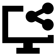 Desktop Share Icon from Sharp Solid Set