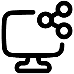 Desktop Share Icon from Plump Line Set