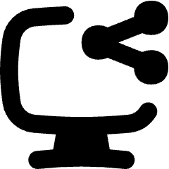 Desktop Share Icon from Flex Solid Set