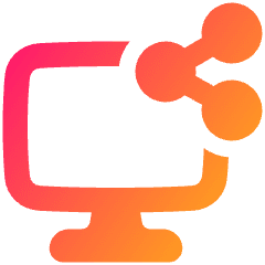 Desktop Share Icon from Plump Gradient Set
