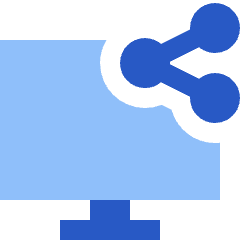 Desktop Share Icon from Sharp Flat Set