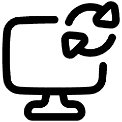 Desktop Sync Icon from Plump Line Set