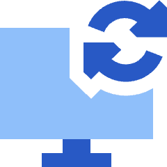 Desktop Sync Icon from Sharp Flat Set