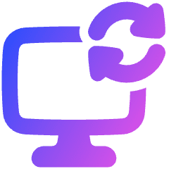 Desktop Sync Icon from Plump Gradient Set