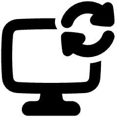 Desktop Sync Icon from Plump Solid Set