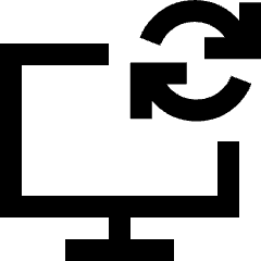 Desktop Sync Icon from Sharp Line Set