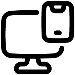 Desktop Sync Phone Icon from Plump Line Set