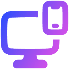 Desktop Sync Phone Icon from Plump Gradient Set