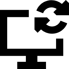 Desktop Sync Icon from Sharp Solid Set