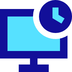 Desktop Time Icon from Sharp Pop Set