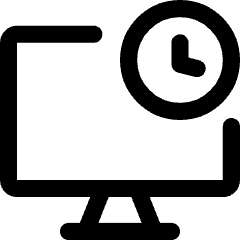 Desktop Time Icon from Core Line Set