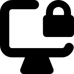 Desktop Unlock Icon from Micro Solid Set