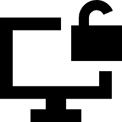 Desktop Unlock Icon from Sharp Solid Set