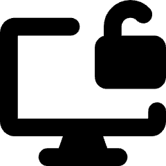 Desktop Unlock Icon from Core Solid Set