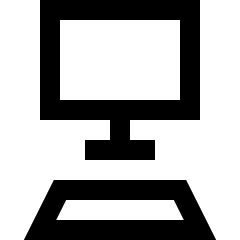 Desktop Icon from Sharp Line Set