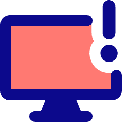 Desktop Warning Icon from Core Pop Set