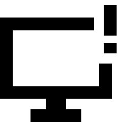 Desktop Warning Icon from Sharp Solid Set