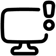 Desktop Warning Icon from Plump Line Set