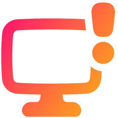 Desktop Warning Icon from Plump Gradient Set