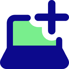 Laptop Add Plus Icon from Core Pop Set