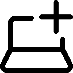 Laptop Add Plus Icon from Core Line Set