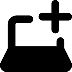 Laptop Add Plus Icon from Core Solid Set