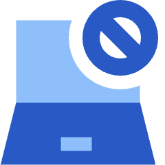 Laptop Block Remove Icon from Sharp Flat Set