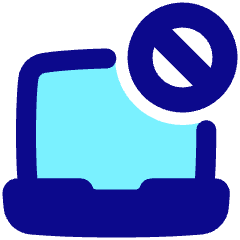 Laptop Block Remove Icon from Plump Pop Set