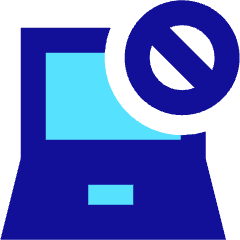 Laptop Block Remove Icon from Sharp Pop Set