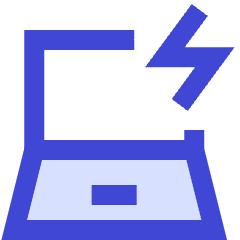 Laptop Charging Icon from Sharp Duo Set