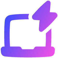 Laptop Charging Icon from Plump Gradient Set