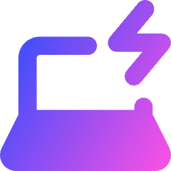 Laptop Charging Icon from Core Gradient Set