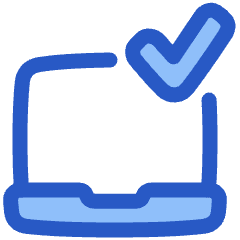 Laptop Check Validate Icon from Plump Duo Set
