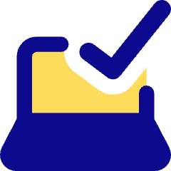 Laptop Check Validate Icon from Core Pop Set