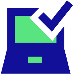 Laptop Check Validate Icon from Sharp Pop Set