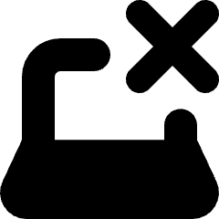 Laptop Delete Cross Icon from Micro Solid Set