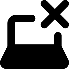 Laptop Delete Cross Icon from Core Solid Set
