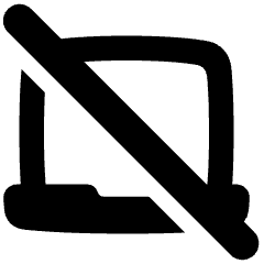 Laptop Disable Icon from Plump Solid Set