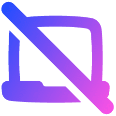 Laptop Disable Icon from Plump Gradient Set