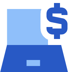 Laptop Dollar Icon from Sharp Flat Set