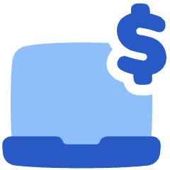 Laptop Dollar Icon from Plump Flat Set