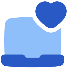 Laptop Favorite Heart Icon from Plump Flat Set