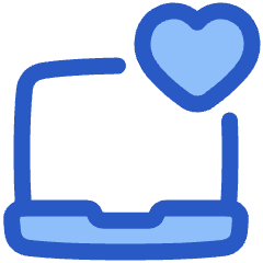 Laptop Favorite Heart Icon from Plump Duo Set