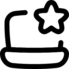 Laptop Favorite Star Icon from Flex Line Set