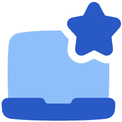 Laptop Favorite Star Icon from Plump Flat Set