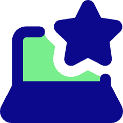 Laptop Favorite Star Icon from Core Pop Set