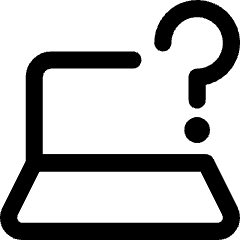 Laptop Help Icon from Core Line Set